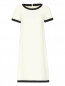 Платье-мини прямого кроя с контрастной отделкой S Max Mara  –  Общий вид