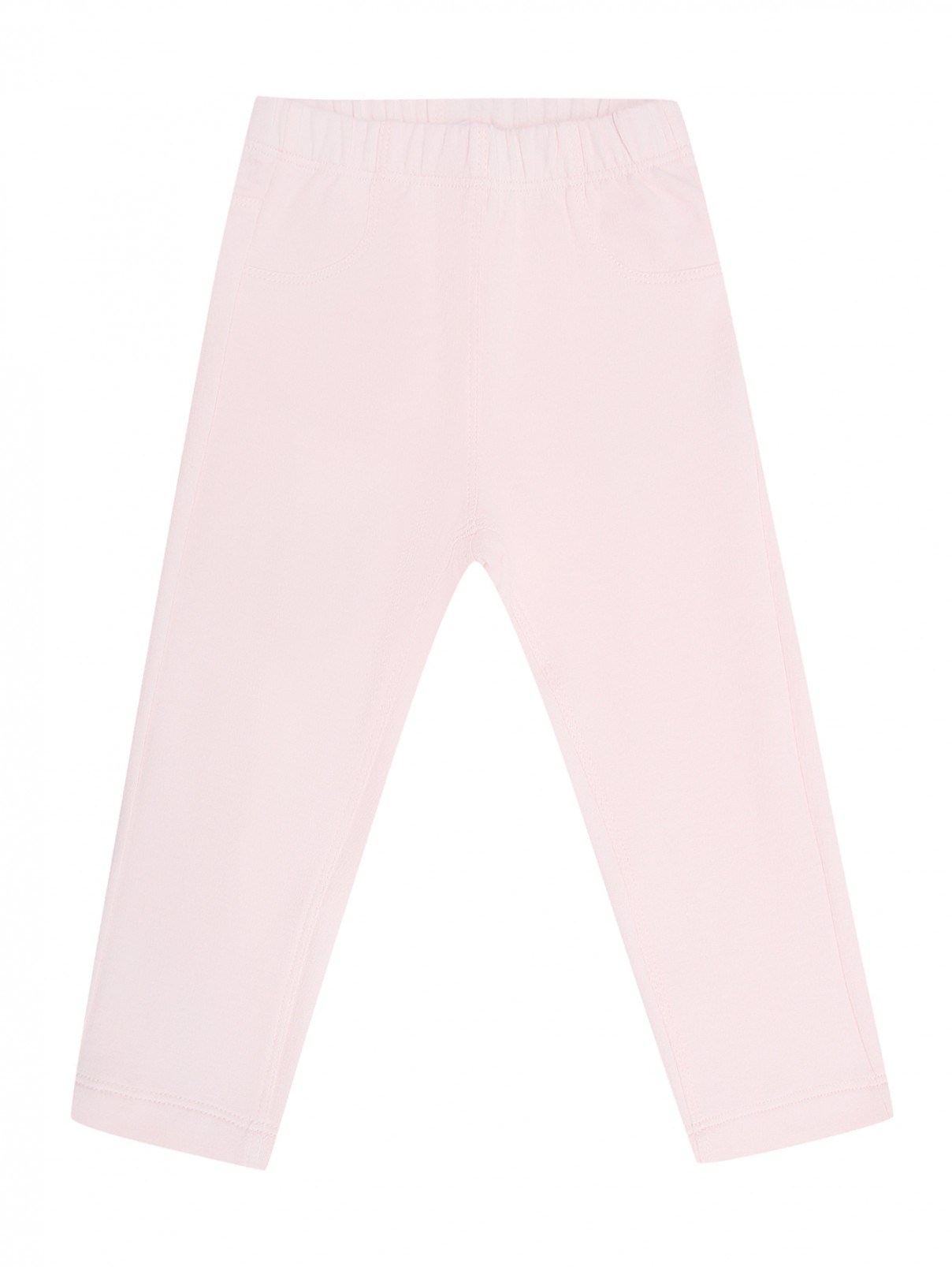 Трикотажные брюки на резинке Il Gufo  –  Общий вид  – Цвет:  Розовый