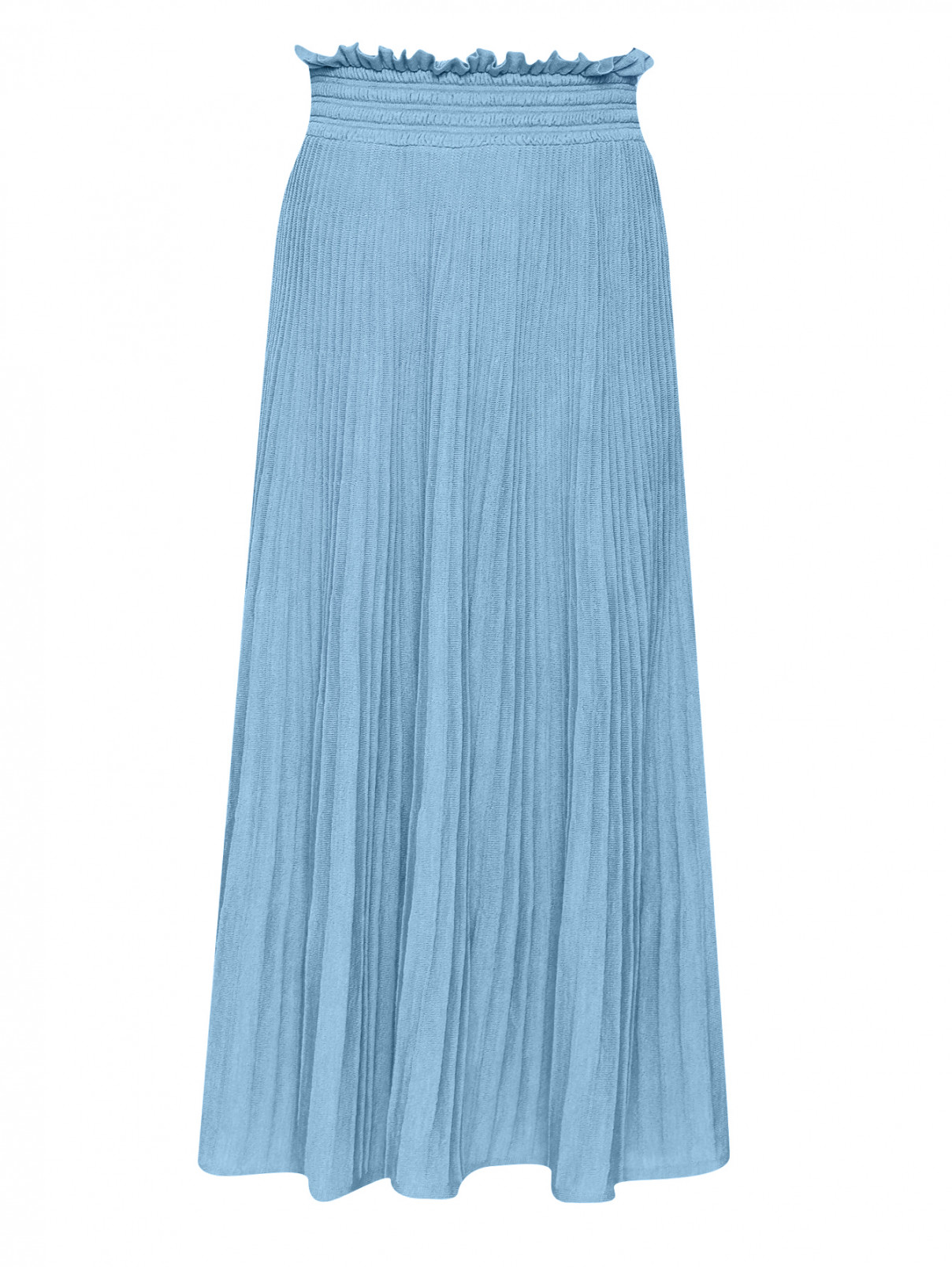 Трикотажная юбка на резинке Moschino Boutique  –  Общий вид  – Цвет:  Синий