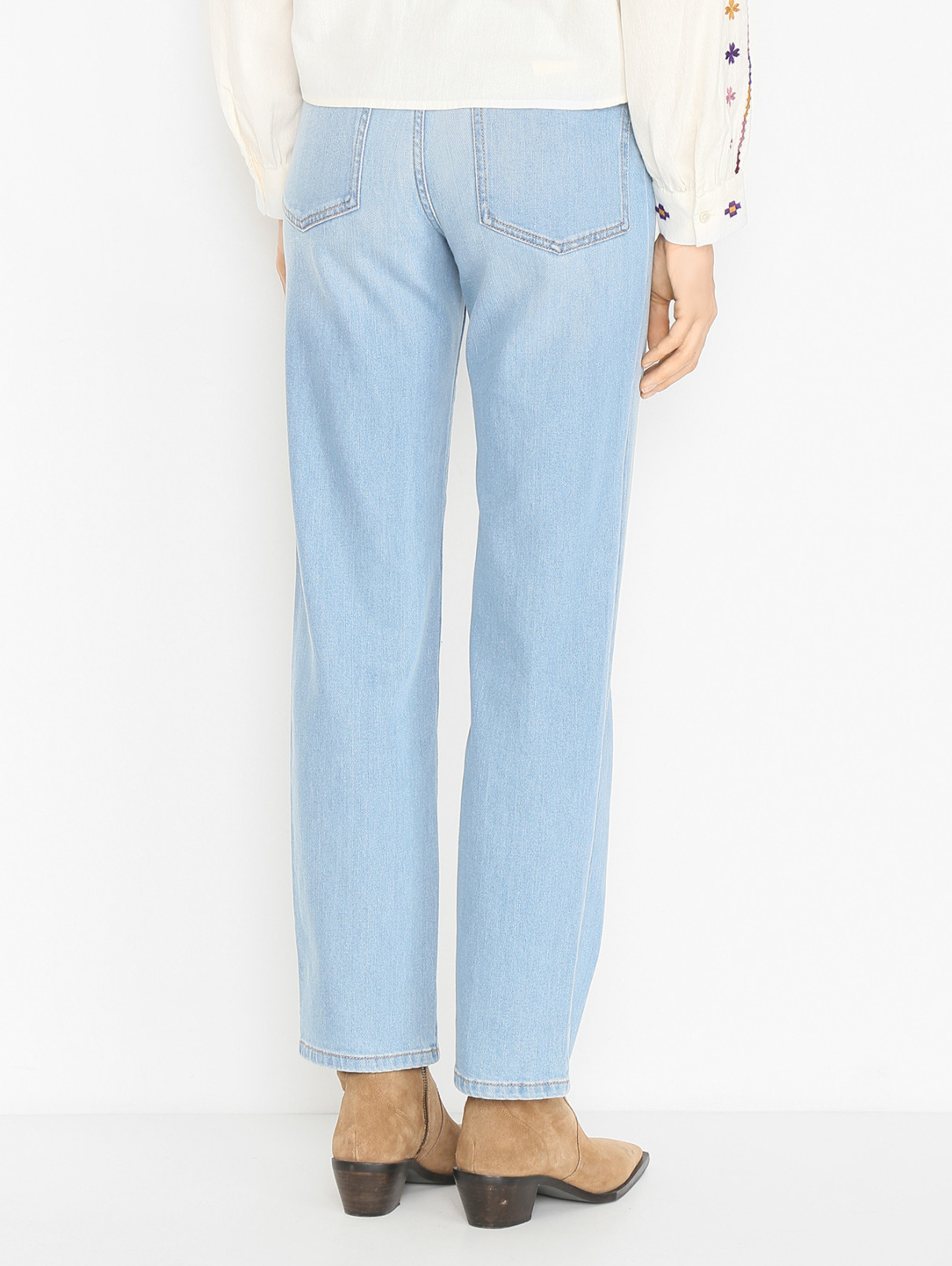 Джинсы прямого кроя Weekend Max Mara  –  МодельВерхНиз1  – Цвет:  Синий