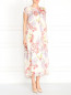Платье-макси из шелка с цветочным узором Max Mara  –  Модель Верх-Низ