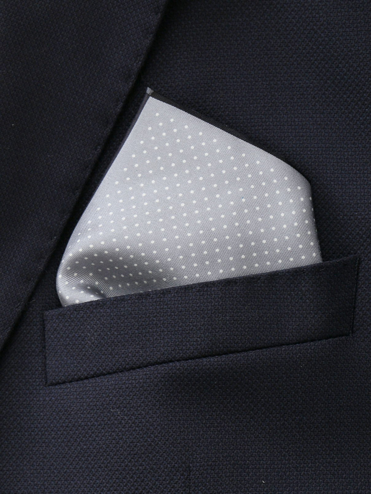 Платок из шелка с узором "горох" Boss  –  Модель Общий вид  – Цвет:  Черный