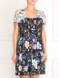 Платье свободного фасона с цветочным узором Marina Sport  –  Модель Верх-Низ
