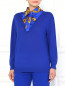 Шерстяной джемпер с вшитой шелковой рубашкой Moschino Boutique  –  Модель Верх-Низ