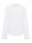 Блуза из хлопка с кружевной отделкой MiMiSol  –  Общий вид