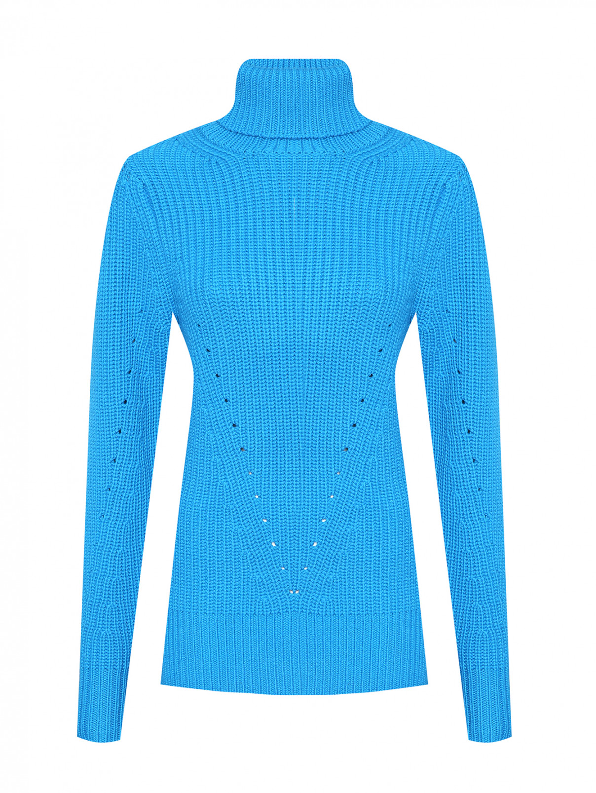 Однотонный свитер из шерсти Barbara Bui  –  Общий вид  – Цвет:  Синий