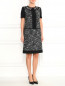 Платье-мини из шерсти с короткими рукавами Alberta Ferretti  –  Модель Общий вид