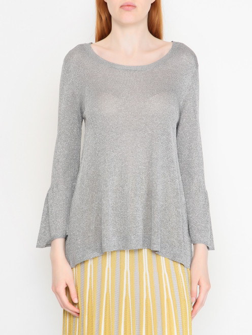 Трикотажный джемпер с круглым вырезом Kangra Cashmere - МодельВерхНиз