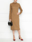 Платье-футляр из шерсти и кашемира с декором Ermanno Scervino  –  МодельОбщийВид