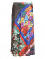 Юбка-трапеция из атласа с цветочным принтом Moschino Boutique  –  Общий вид