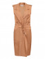 Платье из хлопка и шелка с накладными карманами Max Mara  –  Общий вид