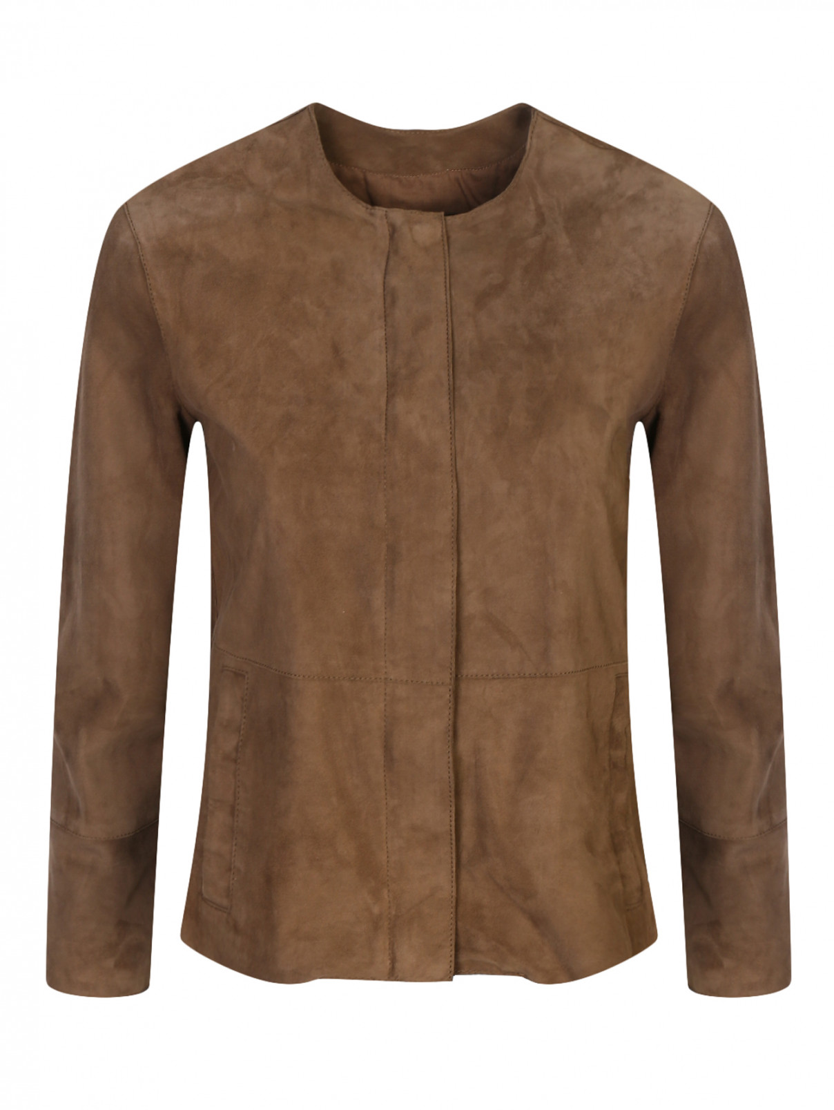 Mocha様 Weekend Max Mara коричневая замшевая куртка на молнии (467252
