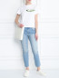 Укороченные джинсы из светлого денима Isabel Marant  –  МодельОбщийВид