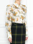 Блуза из льна и шелка с цветочным принтом Zimmermann  –  МодельВерхНиз