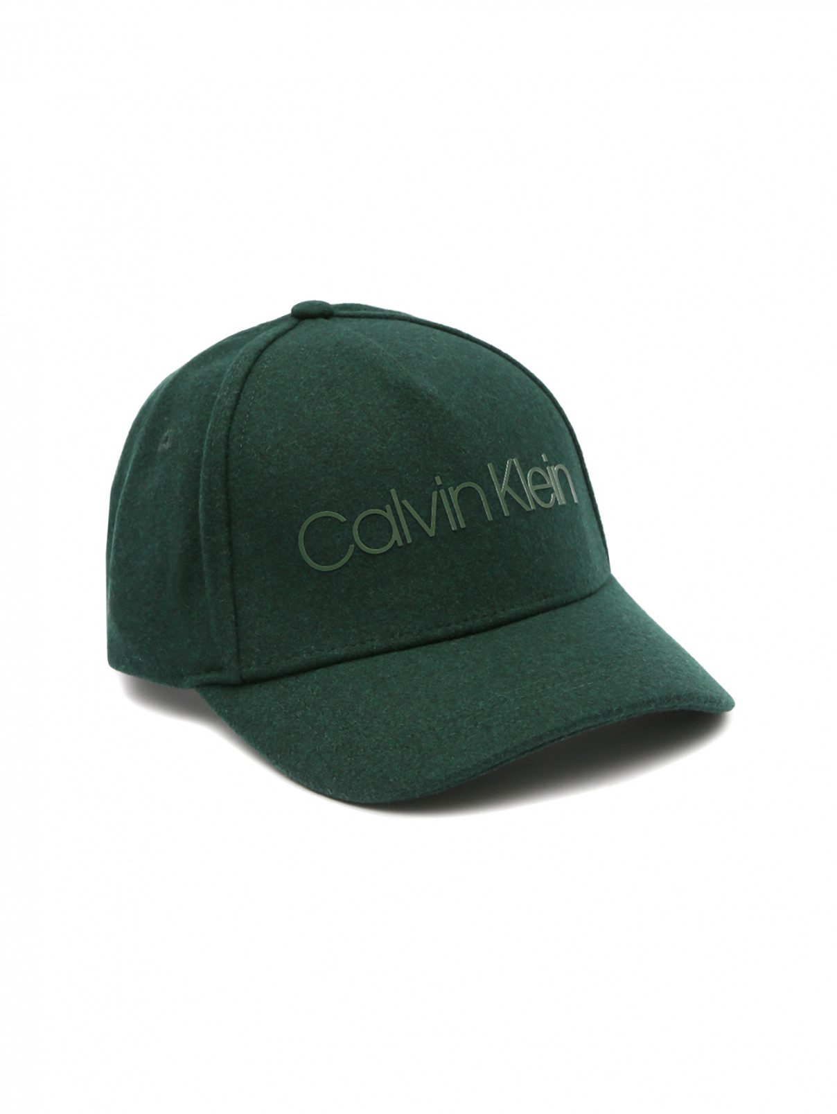 Кепка из шерсти Calvin Klein  –  Общий вид  – Цвет:  Зеленый