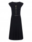Трикотажное платье из шерсти с поясом Luisa Spagnoli  –  Общий вид