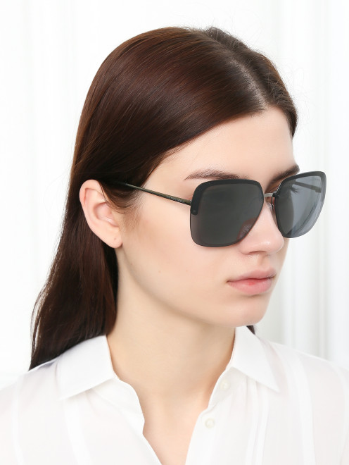 Солнцезащитные очки в оправе из пластика и металла Emporio Armani - МодельОбщийВид