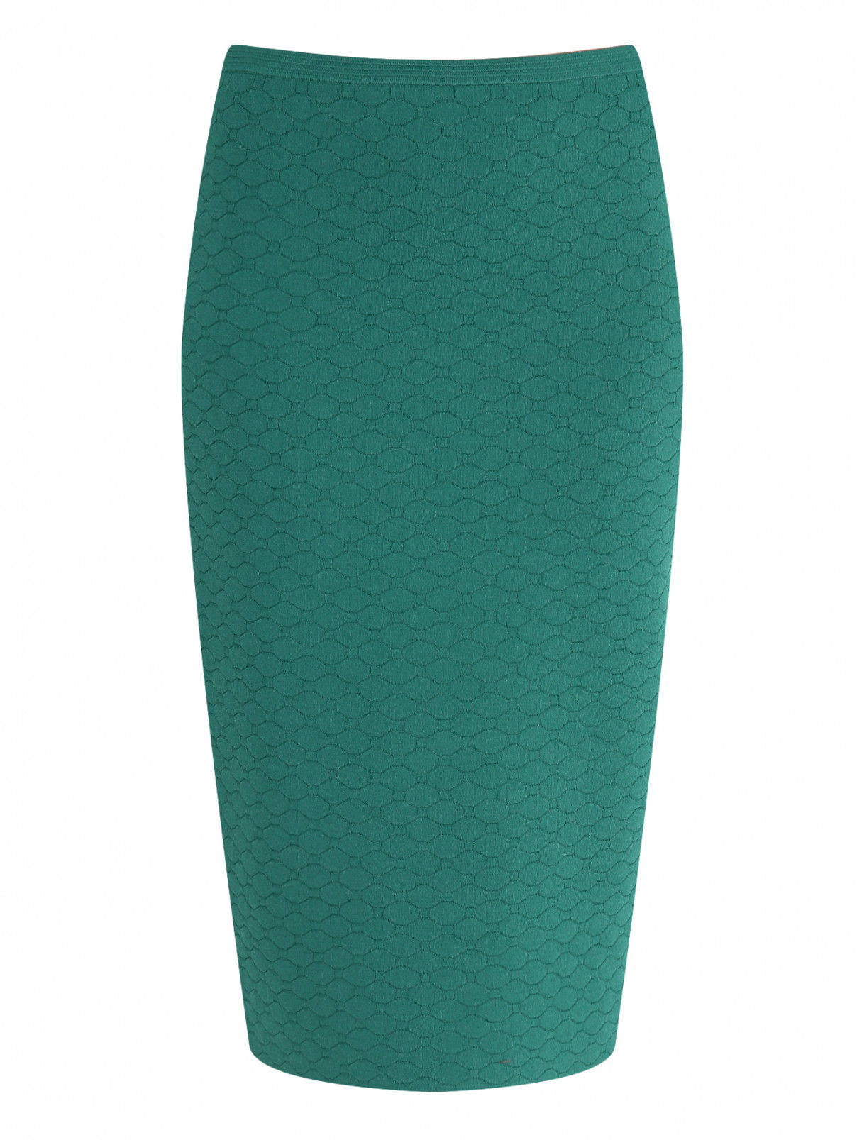 Трикотажная юбка с узором Diane von Furstenberg  –  Общий вид  – Цвет:  Зеленый