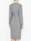 Платье-футляр из шерсти со складками на поясе Max Mara  –  МодельВерхНиз1