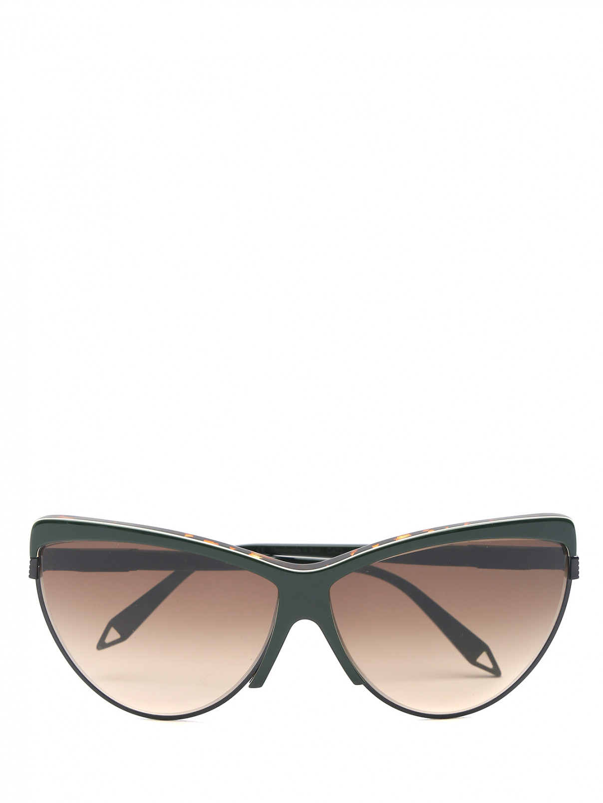 Очки солнцезащитные в оправе из пластика Viktoria Beckham  –  Общий вид  – Цвет:  Зеленый