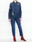 Укороченные джинсы прямого кроя Gucci  –  МодельОбщийВид