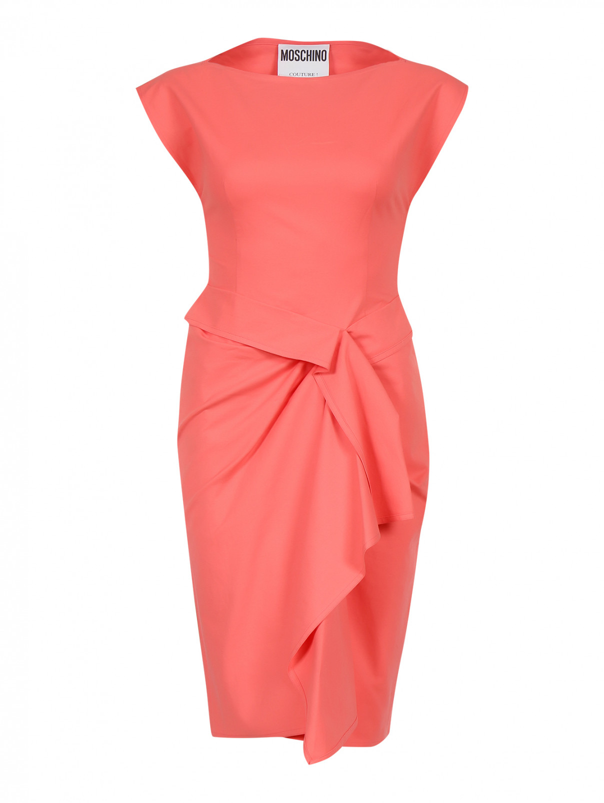 Платье-футляр без рукавов Moschino Couture  –  Общий вид  – Цвет:  Розовый