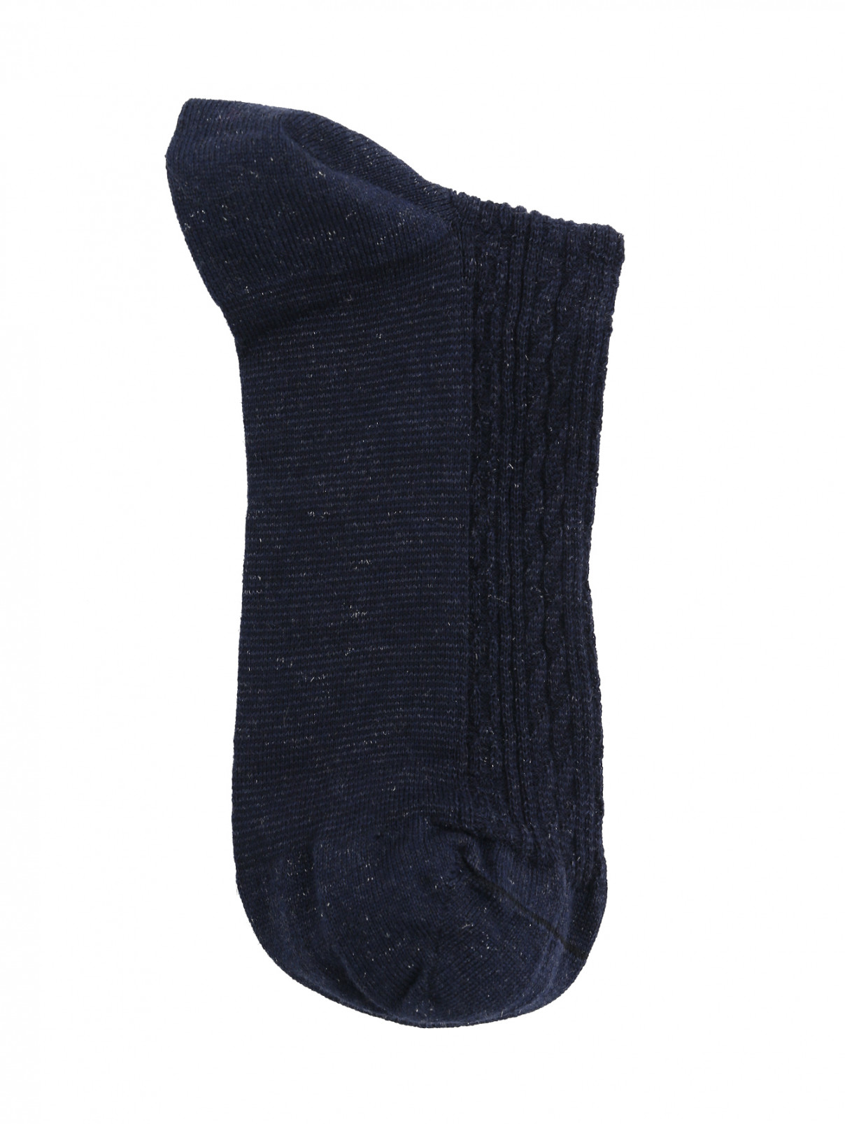 Носки из хлопка с узором "полоска" ALTO MILANO  –  Общий вид  – Цвет:  Синий