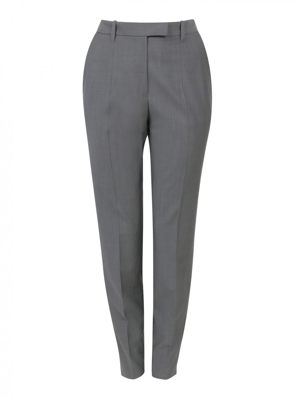 Узкие брюки из шерсти с боковыми карманами Barbara Bui  –  Общий вид  – Цвет:  Серый