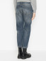 Укороченные джинсы с потертостями My Twin  –  МодельВерхНиз1