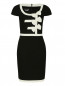 Платье-мини из хлопка с контрастной отделкой Moschino Boutique  –  Общий вид