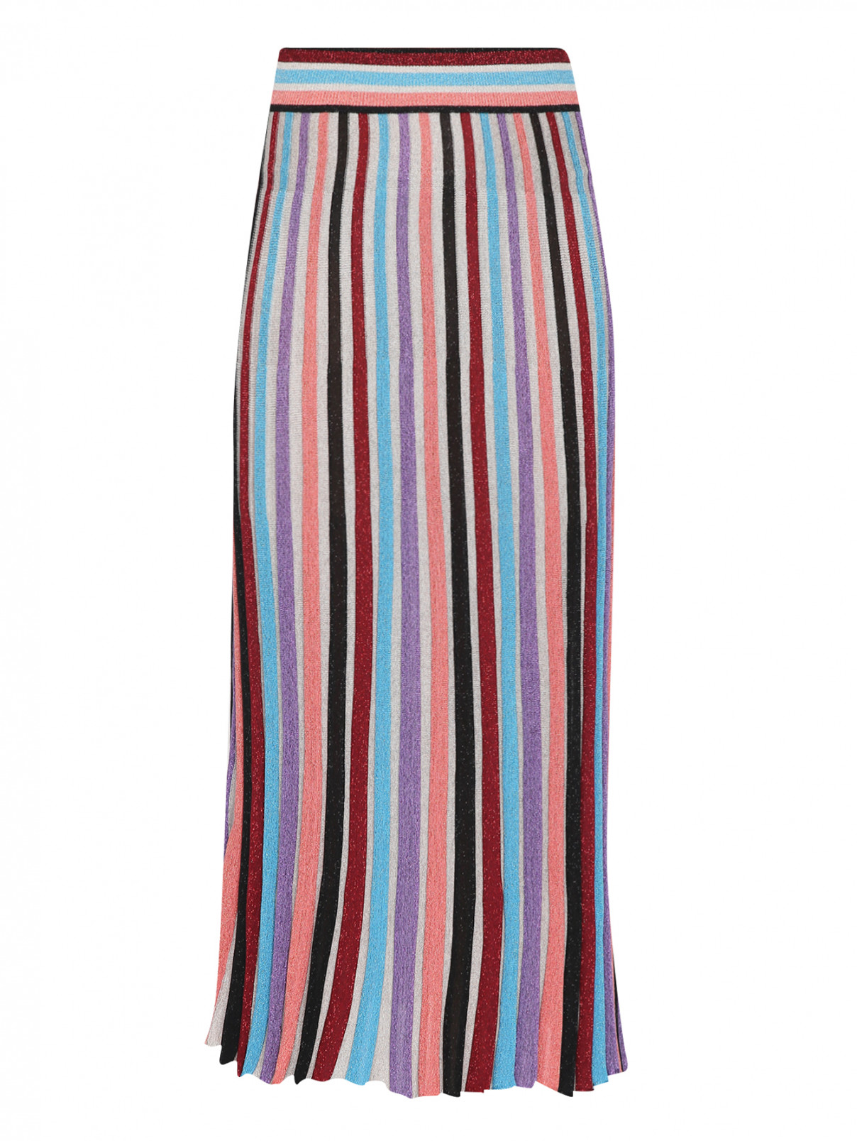 Трикотажная юбка с узором полоска Moschino Boutique  –  Общий вид  – Цвет:  Мультиколор