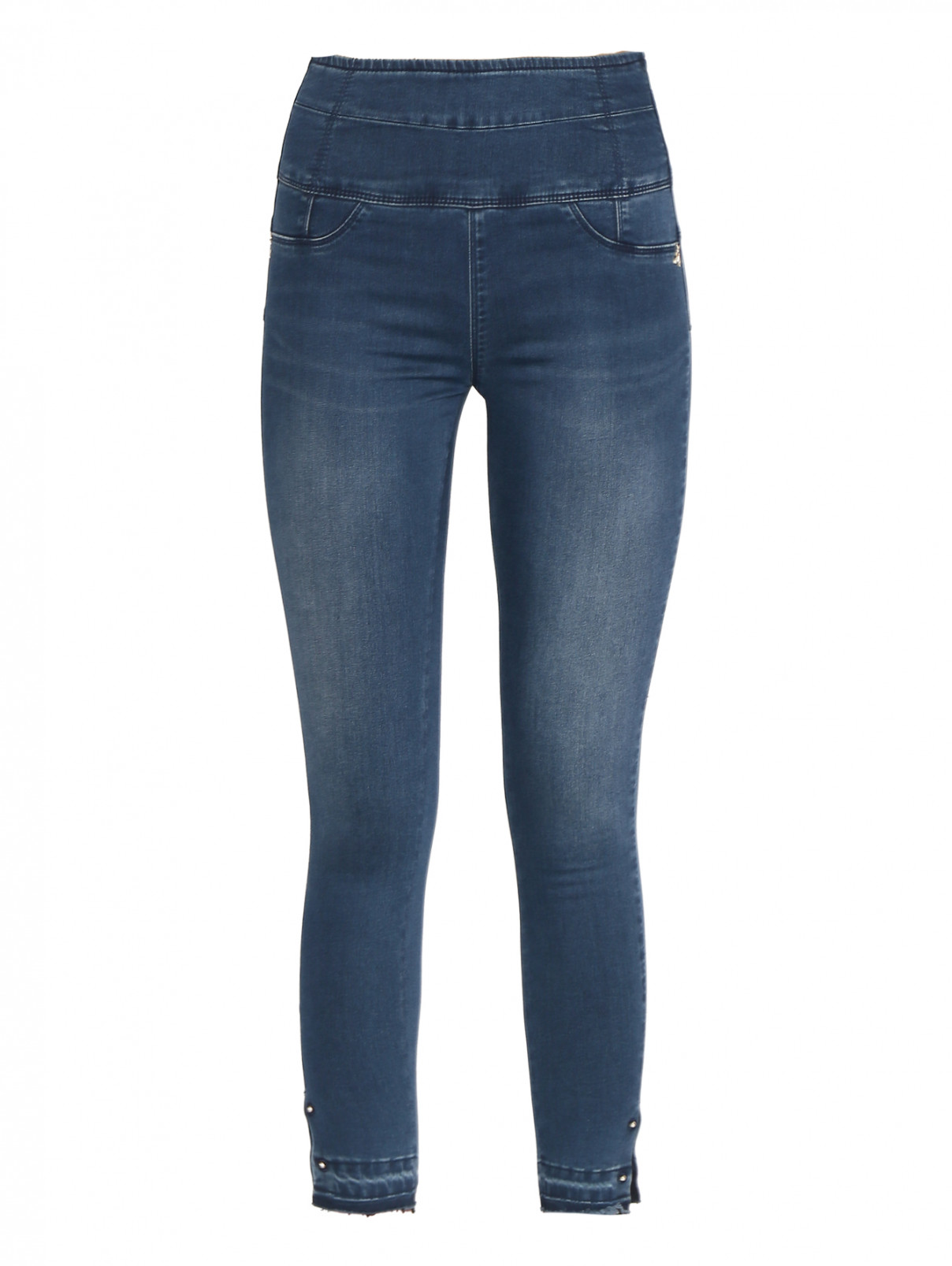 Узкие джинсы с молнией Patrizia Pepe  –  Общий вид  – Цвет:  Синий