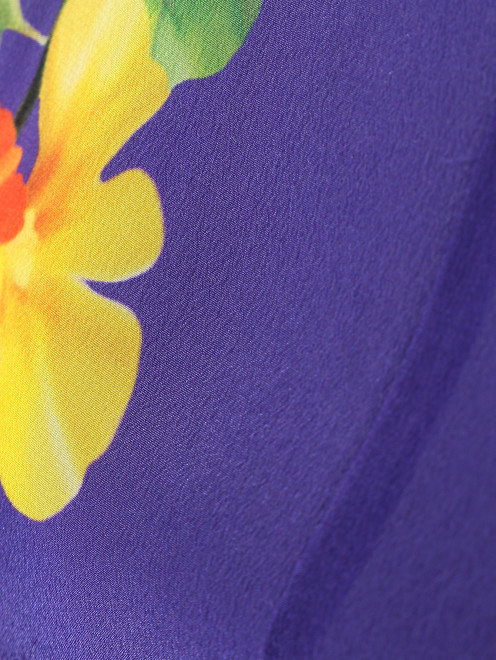 Платье из шелка с цветочным узором - Деталь