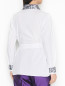 Хлопковая блуза с поясом Persona by Marina Rinaldi  –  МодельВерхНиз1