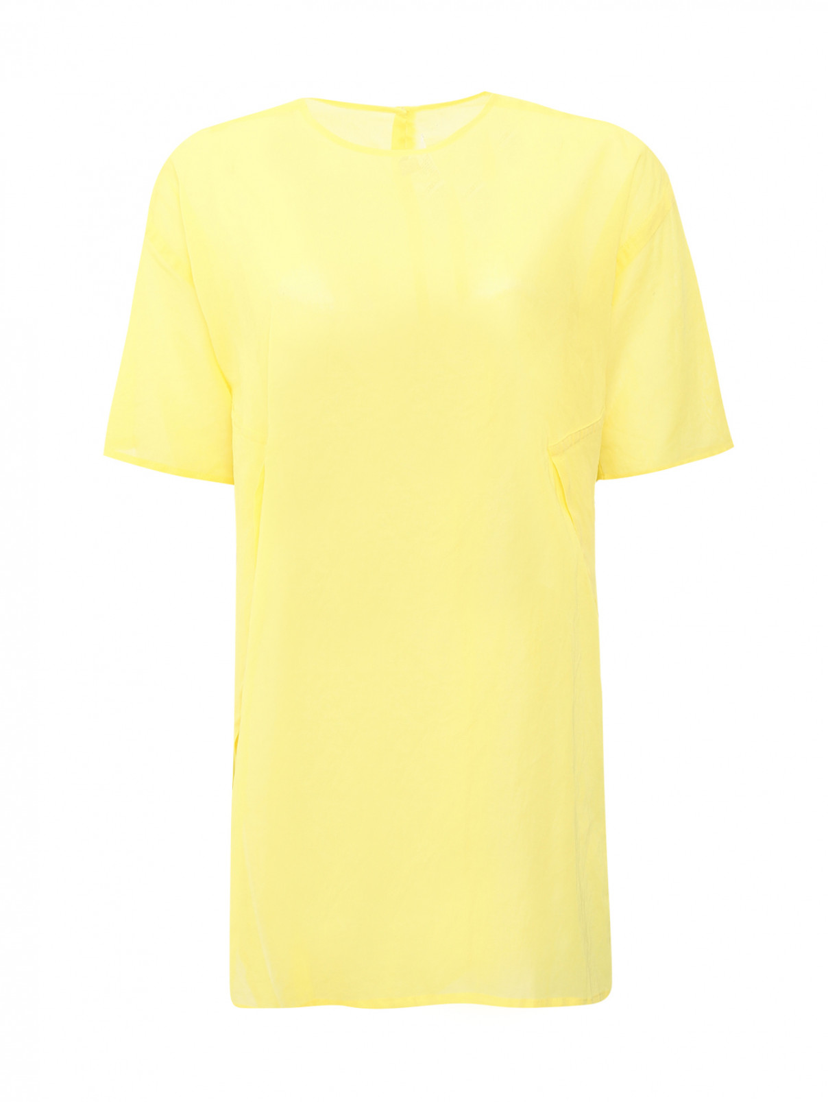 Блуза из хлопка свободного силуэта Sportmax  –  Общий вид  – Цвет:  Желтый