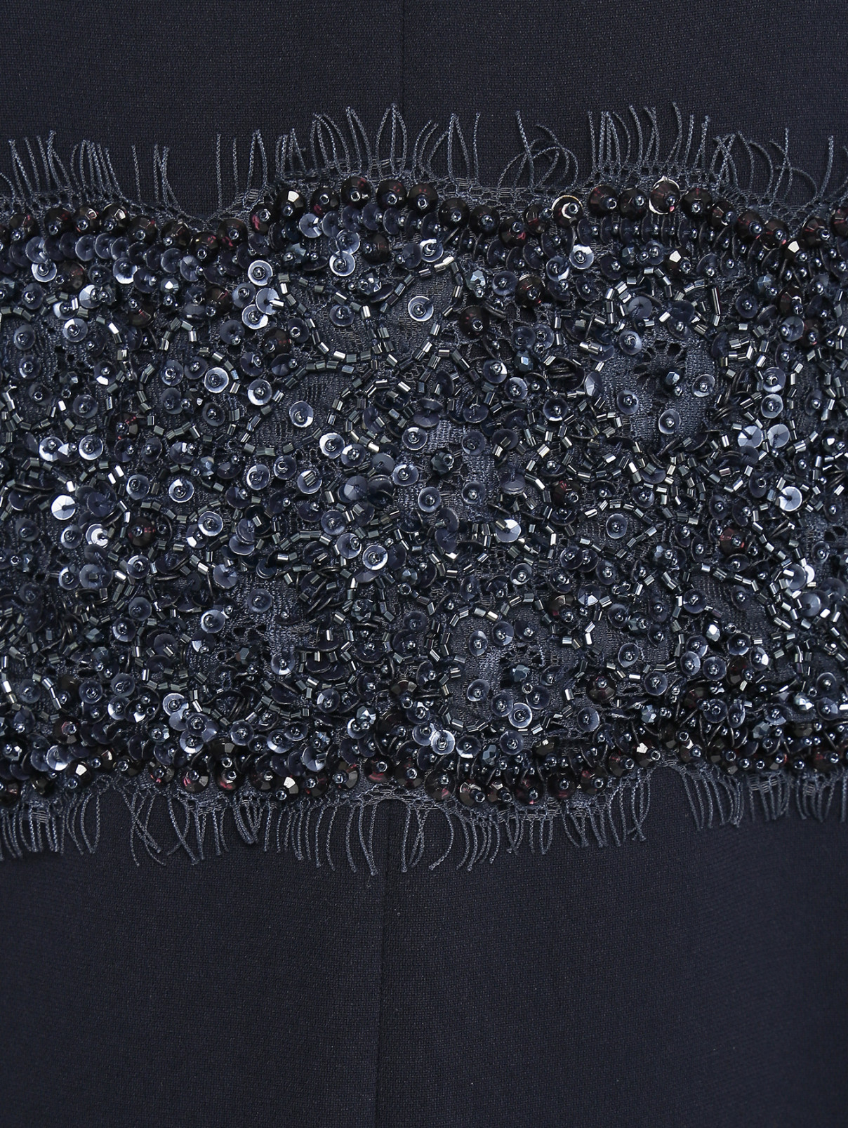 Платье-макси, декорированное бисером Marina Rinaldi  –  Деталь  – Цвет:  Синий