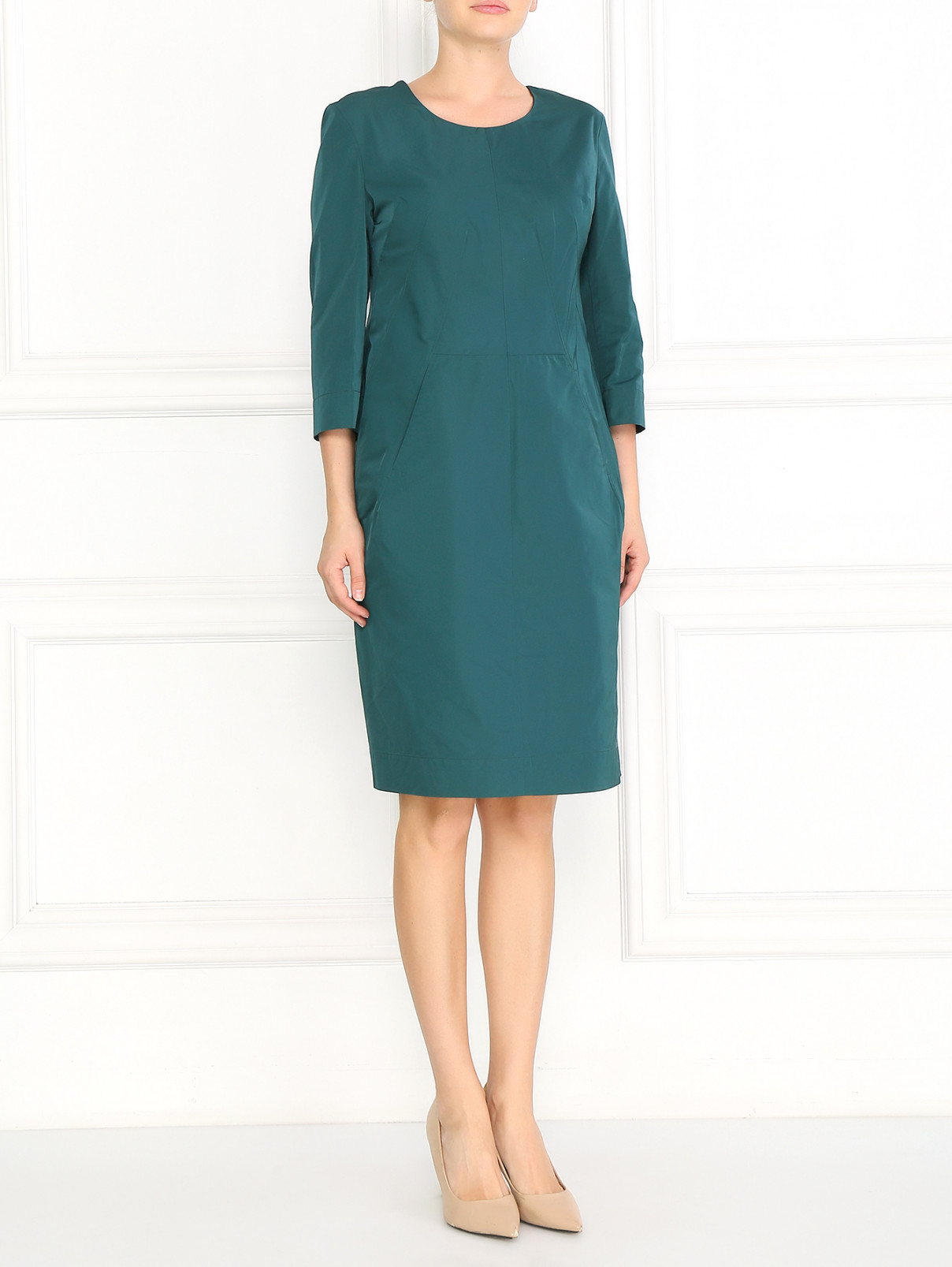 Платье свободного фасона Jil Sander  –  Модель Общий вид  – Цвет:  Зеленый