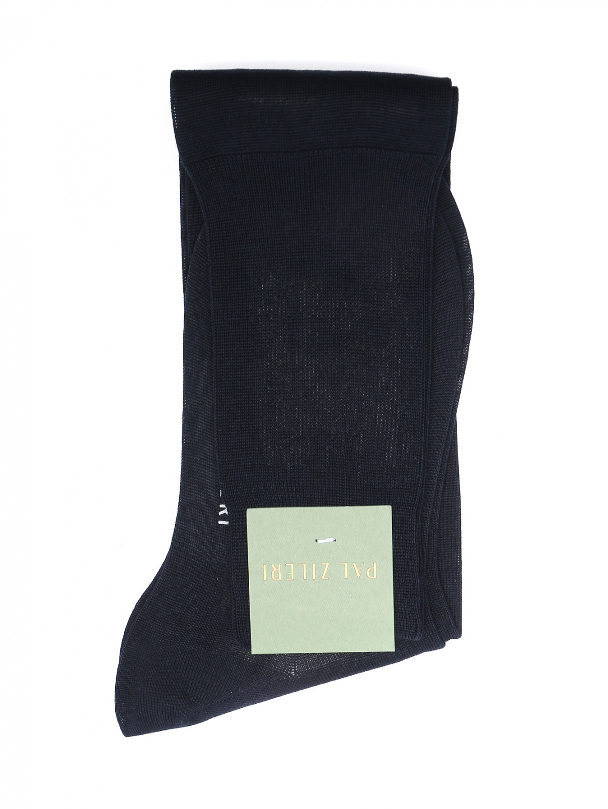 Однотонные носки из хлопка Pal Zileri  –  Обтравка1  – Цвет:  Синий