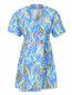 Платье из хлопка с запахом и цветочным узором Kenzo  –  Общий вид