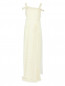 Платье-макси из шелка и кружева с бантами Alberta Ferretti  –  Общий вид