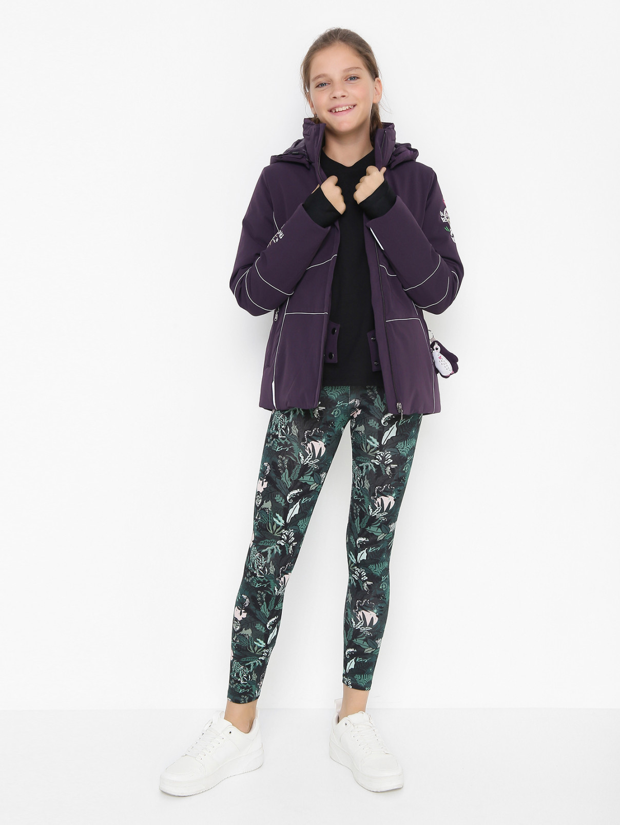 Горнолыжная куртка с вышивкой Poivre Blanc  –  МодельОбщийВид  – Цвет:  Фиолетовый