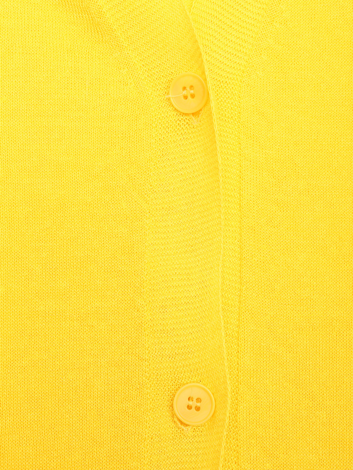 Кардиган из смешанного льна с коротким рукавом Marina Rinaldi  –  Деталь1  – Цвет:  Желтый