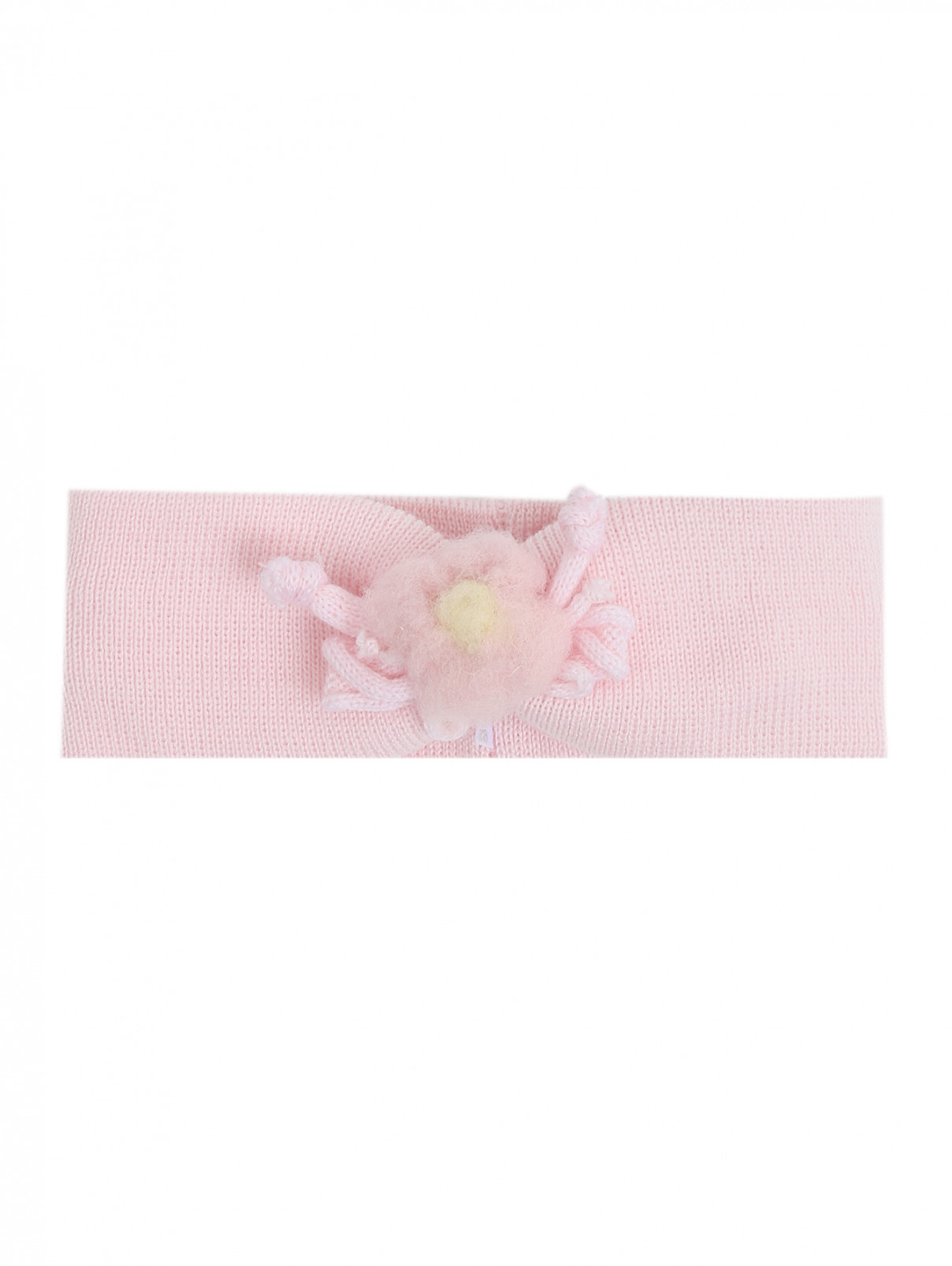 Повязка для волос из хлопка с декором Catya  –  Общий вид  – Цвет:  Розовый