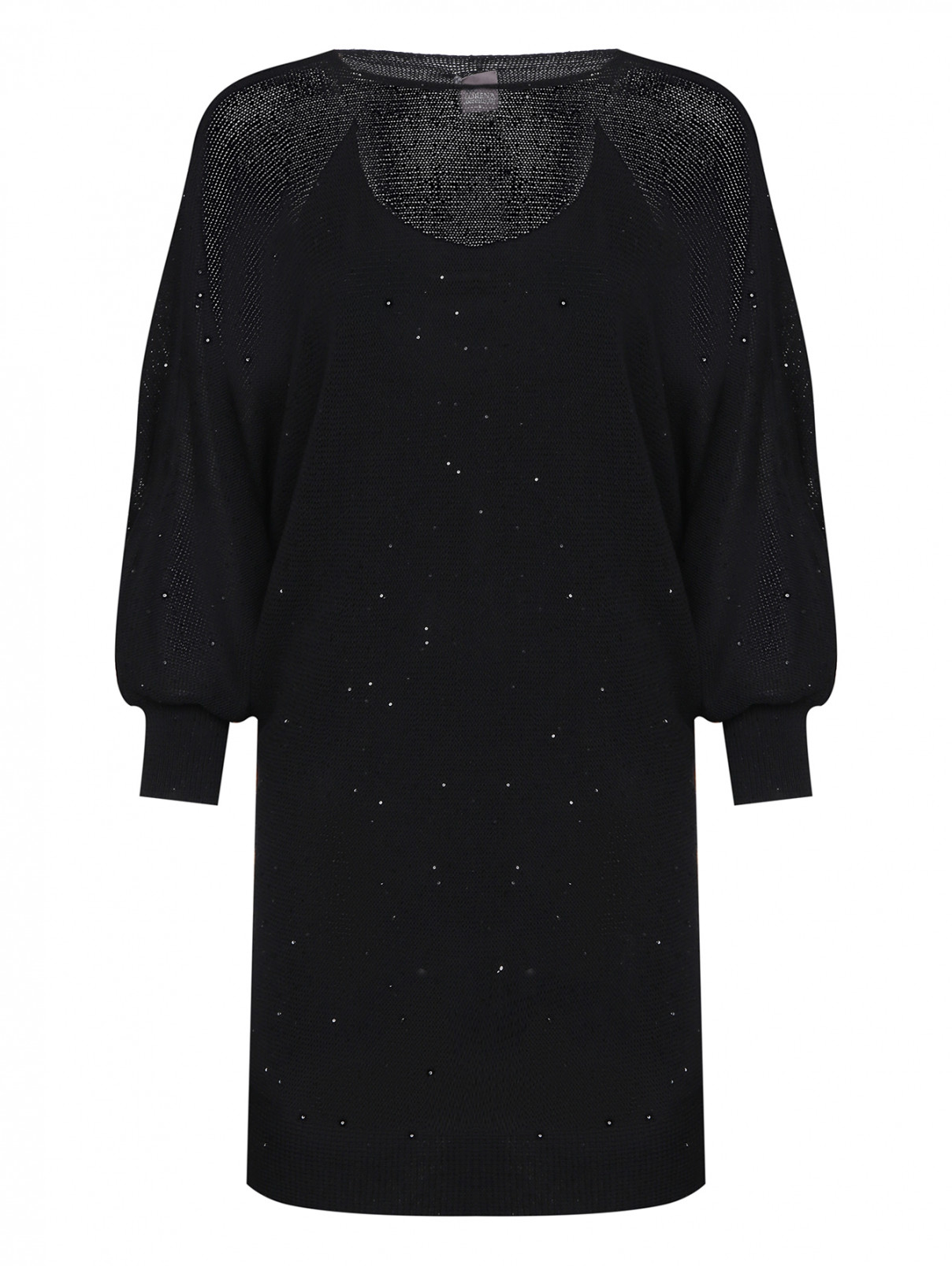 Платье из смешанного хлопка Lorena Antoniazzi  –  Общий вид  – Цвет:  Черный