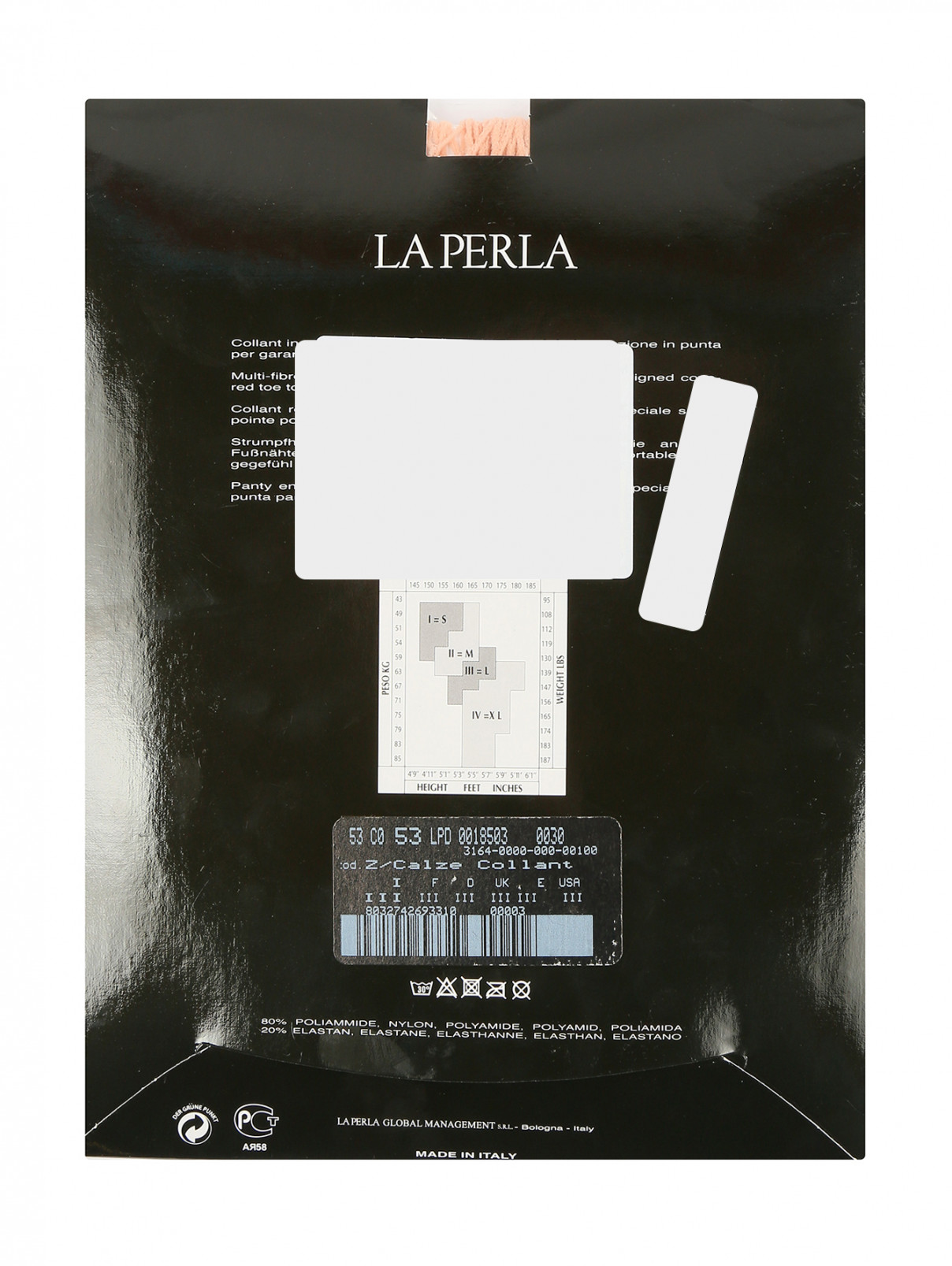 Колготки в крупную сетку La Perla  –  Обтравка1  – Цвет:  Бежевый