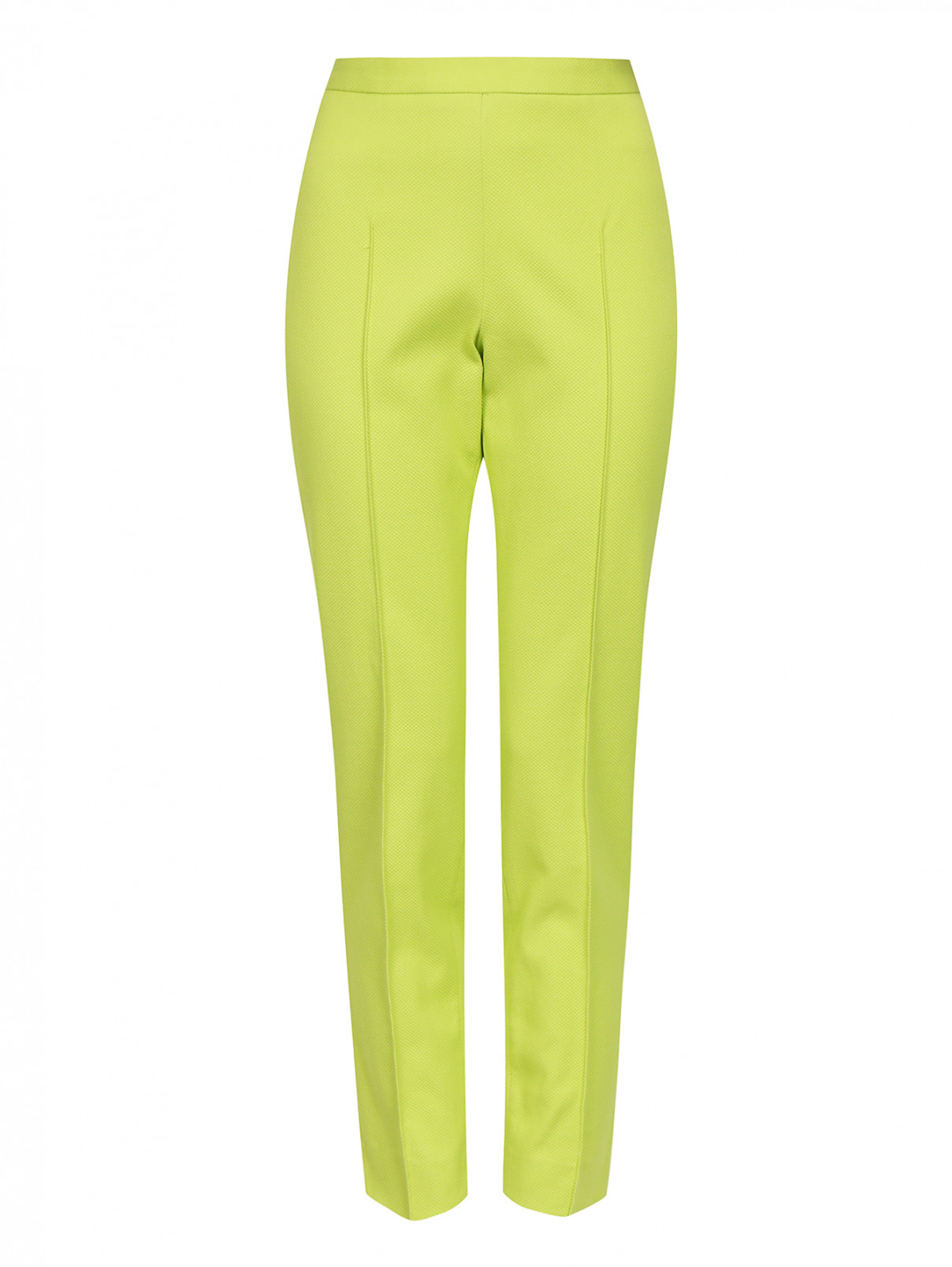 Зауженные брюки из хлопка Moschino Cheap&Chic  –  Общий вид  – Цвет:  Зеленый