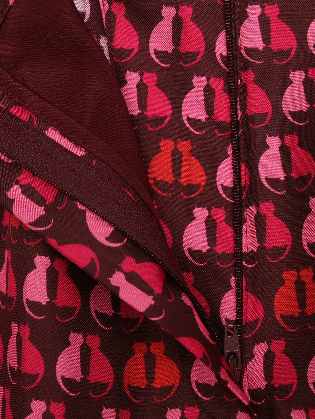 Брюки из шелка с узором Max Mara  –  Деталь1  – Цвет:  Розовый