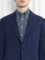 Пиджак однобортный из хлопка и льна Brooks Brothers  –  Модель Общий вид1