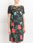 Платье из хлопка с цветочным узором и боковыми карманами Isola Marras  –  Модель Верх-Низ