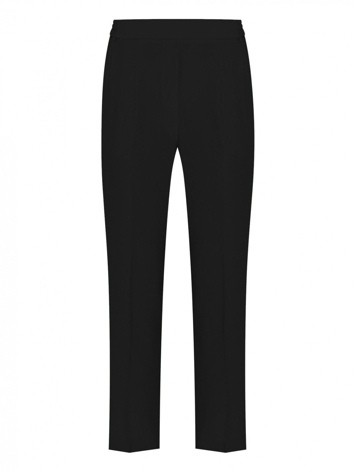 Укороченные брюки из шелка с карманами Etro  –  Общий вид  – Цвет:  Черный